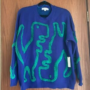 Threaded Leaf Dinosaur Sweater